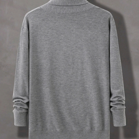 Mens button front collar sweater - Picture 2 of 4